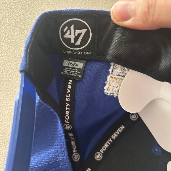 ‘47 MLB Kansas City Royals Blue Baseball Athletic SnapBack Captain Hat NWT - Picture 6 of 7